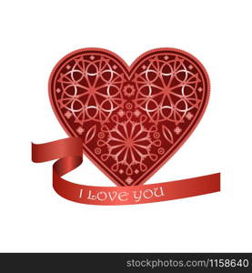 Vector heart. Beautiful design element for Valentines day.. Vector heart. Beautiful design element for Valentines day