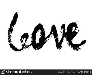 Vector Heart Brush Hand Drawn Element in Black Color Love Sign Sketch Style Abstract Decor Icon Isolated on white Background.. Vector Heart Brush Hand Drawn Element in Black Color Love Sign Sketch Style Abstract Decor Icon Isolated on white Background