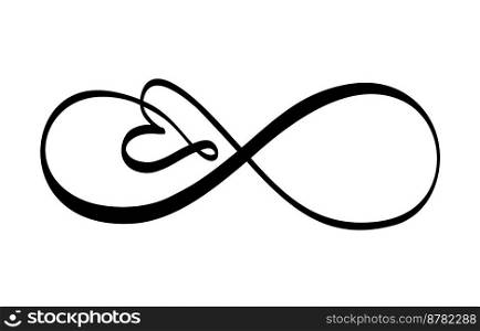 Vector heart love sign forever. Infinity romantic symbol linked, join, passion and wedding. Template for card, poster. Design flat element of valentine day illustration.. Vector heart love sign forever valentine day. Infinity romantic symbol linked, join, passion and wedding. Template for card, poster. Design flat element illustration