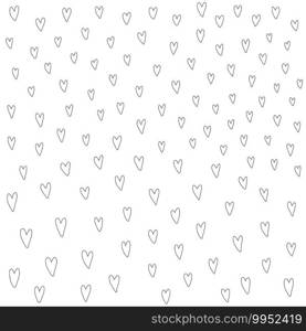 Vector Heart shape frame with brush painting isolated on white background - hand drawn design for Valentine’s day web icon, symbol, sign, romantic wedding, love card