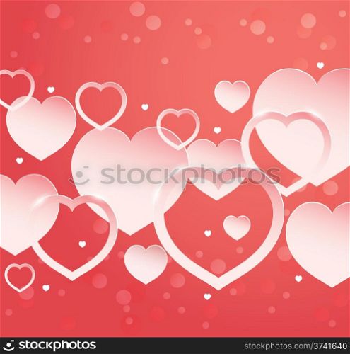 vector hearts, abstract design for Valentines day.