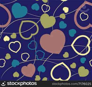 vector hearts, abstract design for Valentines day