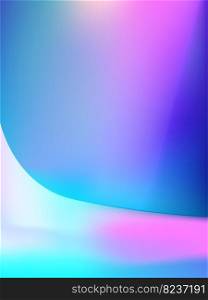 Vector Holographic or Iridescent Studio Shot Product Display Background for Beauty, Fashion and Trendy Products.	
