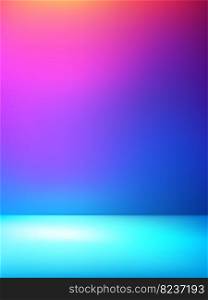 Vector Holographic or Iridescent Studio Shot Product Display Background for Beauty, Fashion and Trendy Products. 