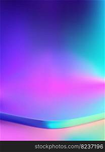 Vector Holographic or Iridescent Studio Shot Product Display Background for Beauty, Fashion and Trendy Products. 