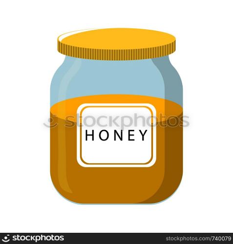Vector Honey Bank isolated on white backgroud. Natural Healthy Food Production Honey. Vector illustration for Your Design. Vector Honey Bank isolated on white backgroud. Natural Healthy Food Production Honey. Vector illustration for Your Design.