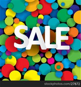 vector hot sale banner sign over colorful background