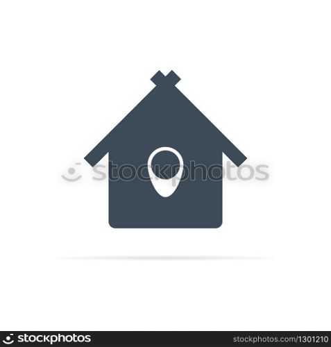 vector house icon symbolizing point of location