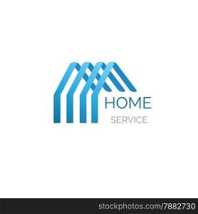 Vector house logo for your company. Godd for home service, cleaning, inshurance and other buisiness