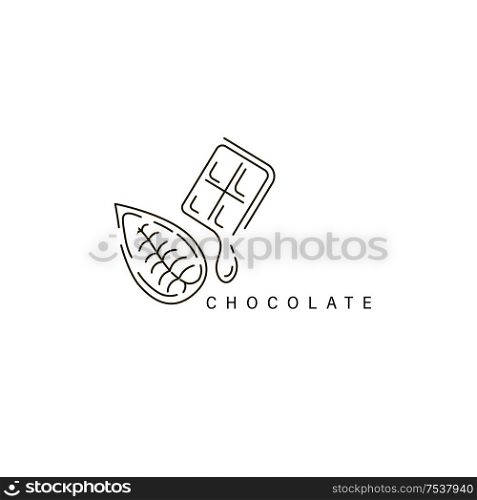 Vector icon and logo for chocolate and sweet. Editable outline stroke size. Line flat contour, thin and linear design. Simple icons. Concept illustration. Sign, symbol, element.. Vector icon and logo for chocolate and sweet