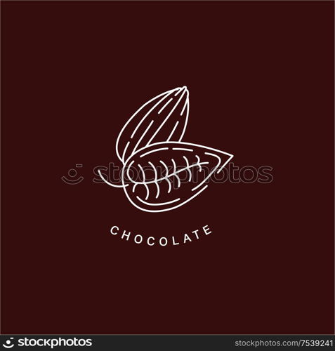 Vector icon and logo for chocolate and sweet. Editable outline stroke size. Line flat contour, thin and linear design. Simple icons. Concept illustration. Sign, symbol, element.. Vector icon and logo for chocolate and sweet