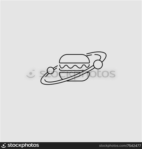 Vector icon and logo for food online deliwery. Editable outline stroke size. Line flat contour, thin and linear design. Simple icons. Concept illustration. Sign, symbol, element.. Vector icon and logo for food online deliwery