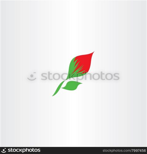 vector icon flower with leaf blossom