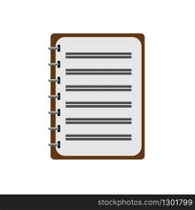 Vector icon for a notebook or Notepad. Simple flat design for website and app
