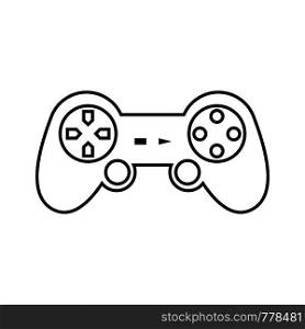 Vector icon for game-pad with buttons flat