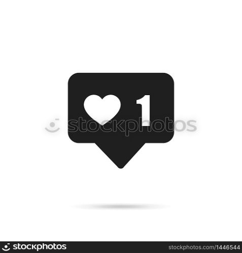 Vector icon like 1.Thumbs up social media with heart shape. Social media icon on isolated background. vector illustration. Vector icon like 1.Thumbs up social media with heart shape. Social media icon on isolated background.