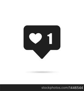 Vector icon like 1.Thumbs up social media with heart shape. Social media icon on isolated background. vector illustration. Vector icon like 1.Thumbs up social media with heart shape. Social media icon on isolated background.