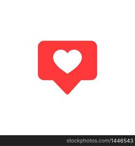 Vector icon like.Thumbs up social media with heart shape. Social media red icon on isolated background. vector eps10. Vector icon like.Thumbs up social media with heart shape. Social media red icon on isolated background. vector
