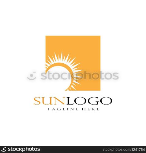 Vector Icon Logo Template Sun over horizon