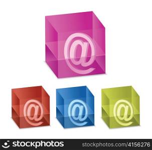 vector icon of a around in a cube