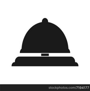 Vector icon of a bell or bell isolated on a white background, flat modern design. Stock illustration for websites and apps