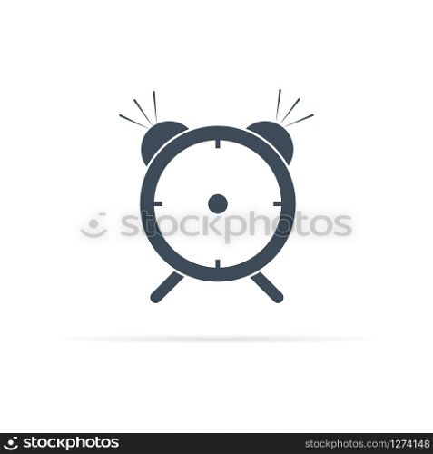 vector icon of alarm clock that rings in the morning