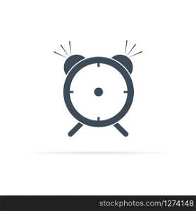 vector icon of alarm clock that rings in the morning