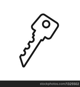 Vector icon of an abstract key. Simple flat design for website and app