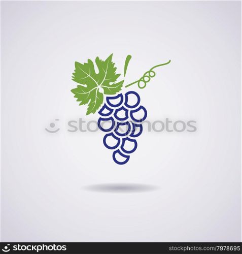vector icon of blue grapes