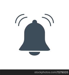 vector icon of christmas bell in fill with vibro