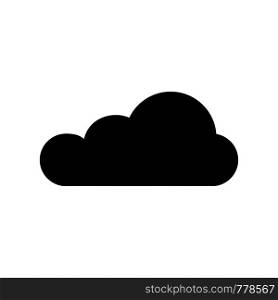 Vector icon of cloud. Simple black illustration. Cloud download. symbol of cloud. Flat design. EPS 10.