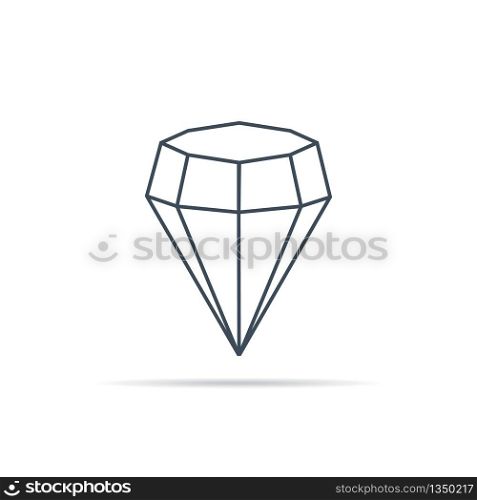 vector icon of diamonds in linear style on background
