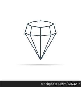 vector icon of diamonds in linear style on background