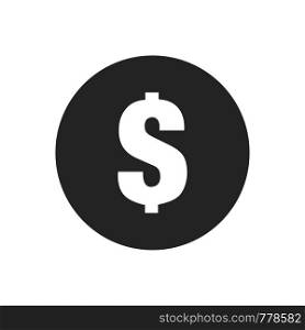 Vector icon of dollar monet. Simple lines. Symbol of Cash. Money sign. Pay icon. Payment. Flat design. EPS 10.