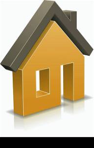 Vector icon of house.