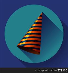 Vector icon of Party hat. Flat designed style. Vector icon of Party hat. Flat designed style.