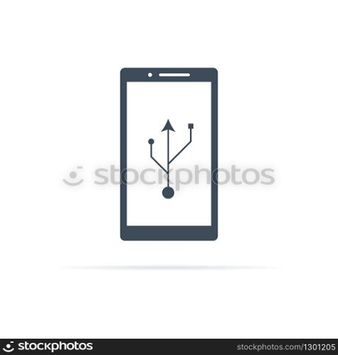 vector icon of phone that uses bluetooth