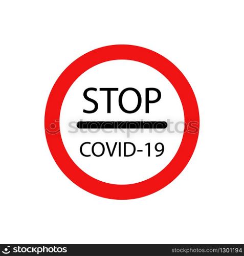 vector icon of road sign prohibiting further travel