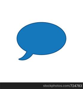 Vector icon of speech bubble. Colored outlines.