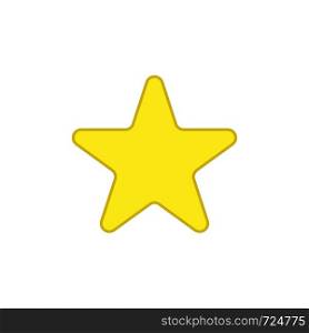 Vector icon of star shape. Colored outlines.
