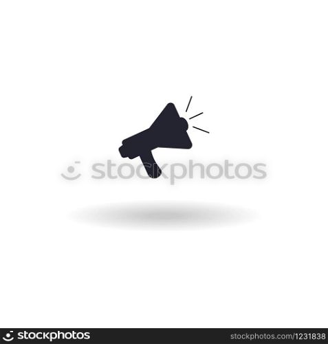 Vector icon of the loudspeaker on a white background