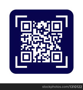 Vector icon of the QR code. Simple flat design for a logo, a sticker for your site or application