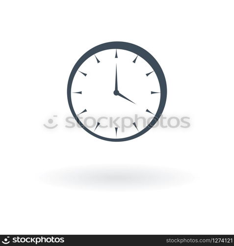 Vector icon of wall clock in modern style