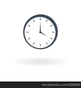 Vector icon of wall clock in modern style