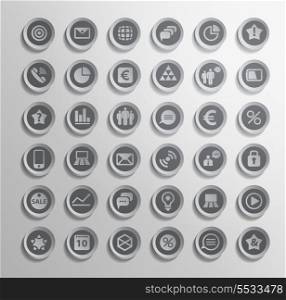 Vector icon. Set of elements can be used for retro vintage website, info-graphics, banner