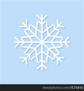 Vector icon snowflake. Flat style. Vector illustration