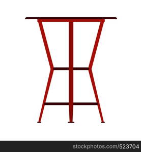 Vector icon table furniture isolated white illustration. Desk design wooden interior background. Kitchen brown shape