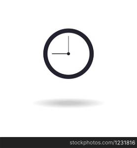 vector icon wall clock modern style with shadow