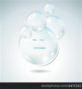 Vector Idea Bulbs. Glass Chat Bubbles