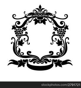 Vector Illuctration of Decorative frame with floral ornament